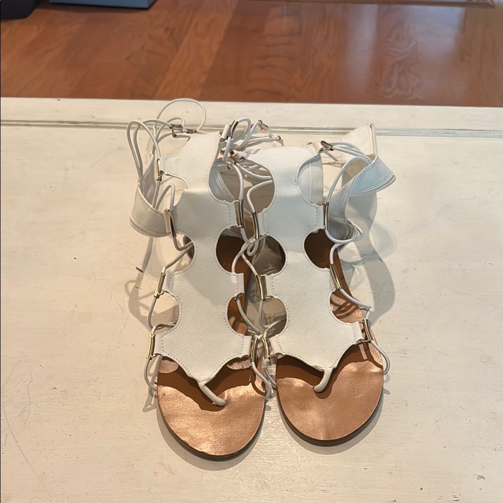 Elegant White Gladiator Sandals